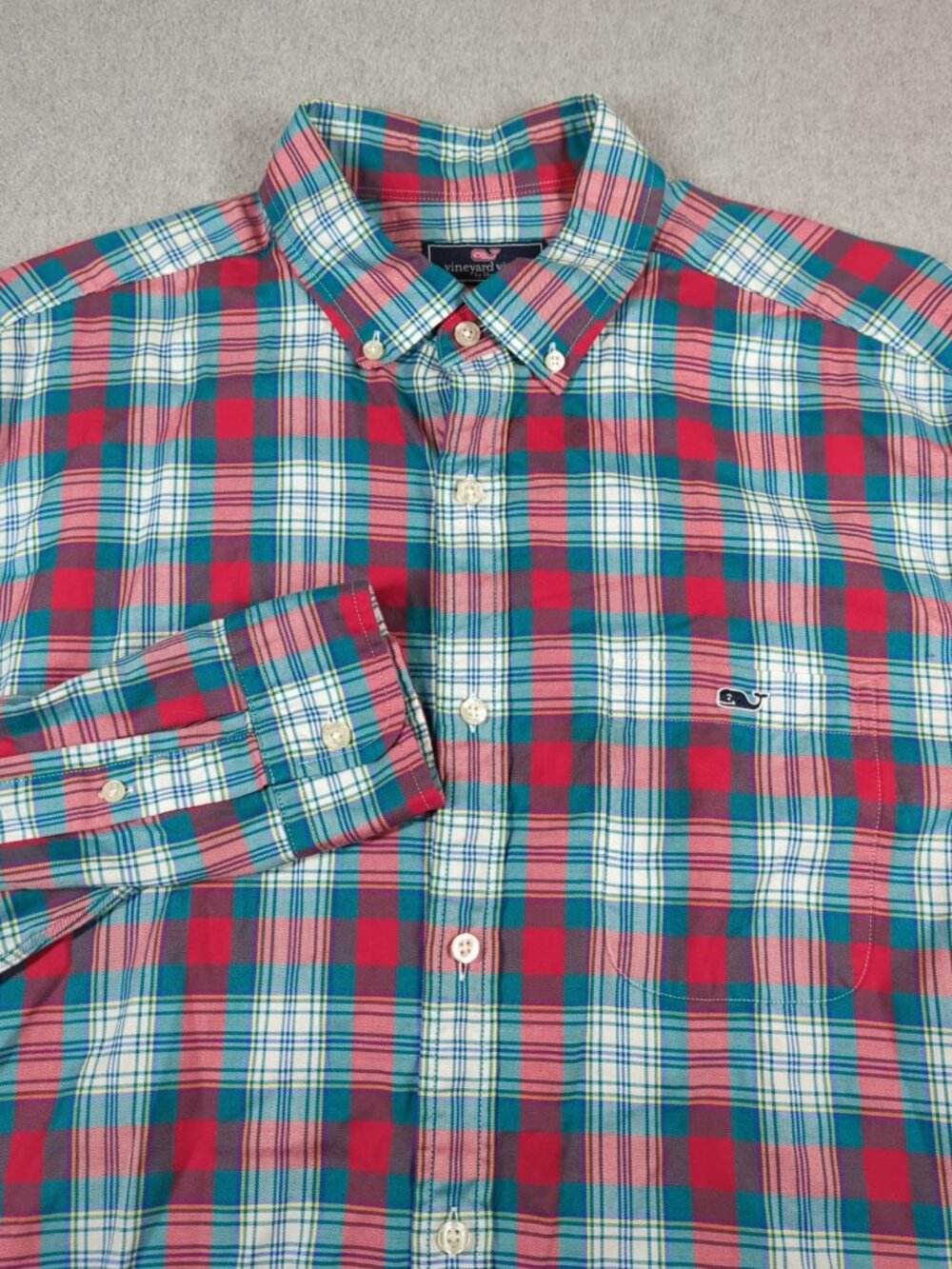Vineyard Vines Classic Fit Tucker Shirt Men's Large Casual Button Down Whale